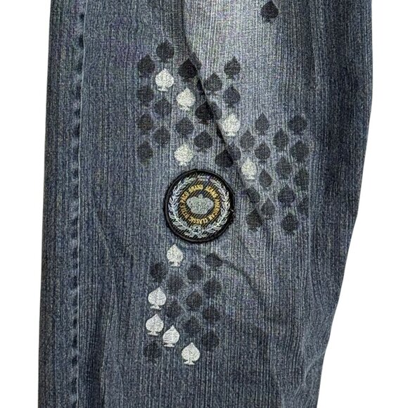 Paco Jeans Distressed Denim Baggy Pants Mens 36x31 Vintage Embroidered - Picture 10 of 10